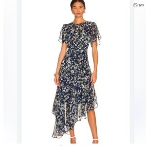 Astr The Label Flutter Sleeve Maxi Floral Size M NWOT